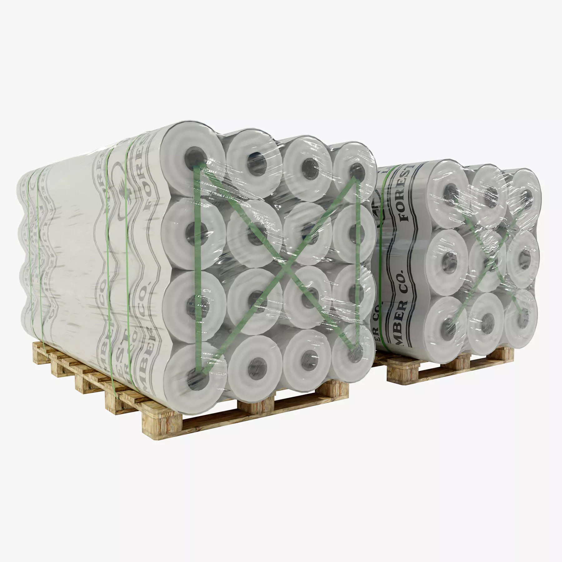 Lumber Wrap Rolls 3D model