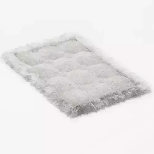 Small soft carpet of fur alpaca 3D model