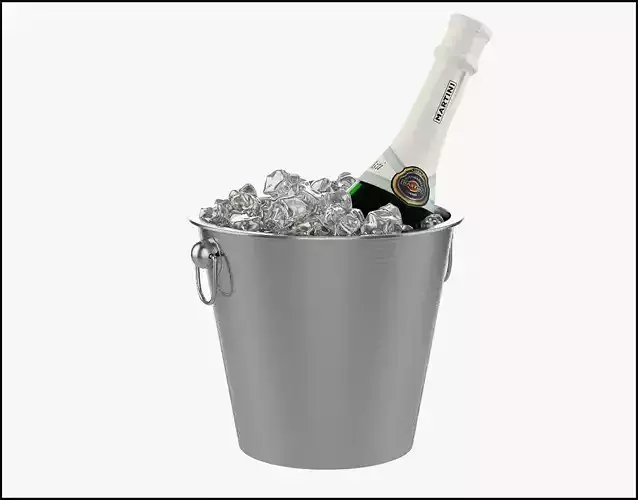 Martini in bucket with ice