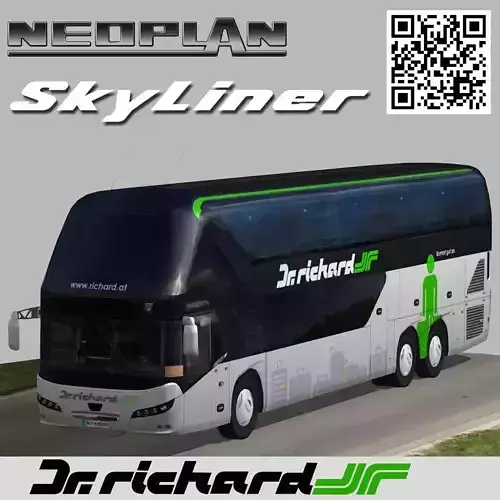 Neoplan Skyliner bus Dr Richard livery Low-poly 3D model