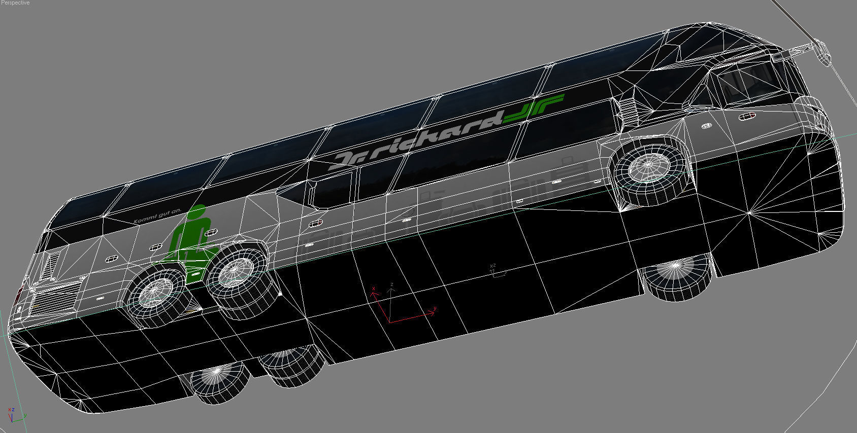 Neoplan Skyliner bus Dr Richard livery Low-poly 3D model_7