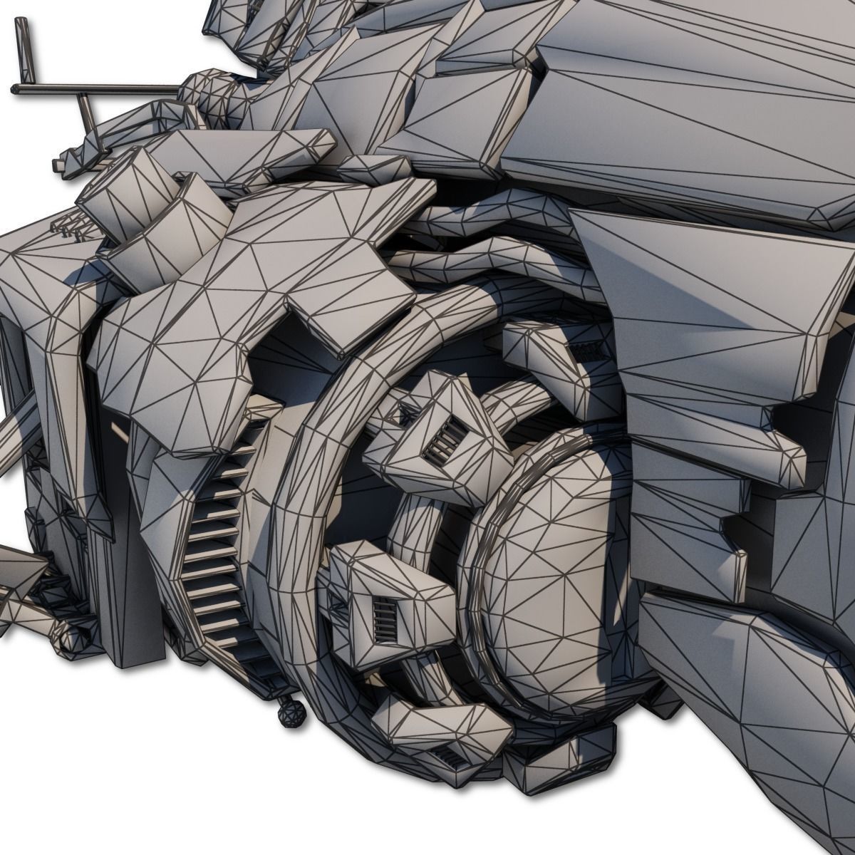 Heavy Spy Plane Low-poly 3D model_37