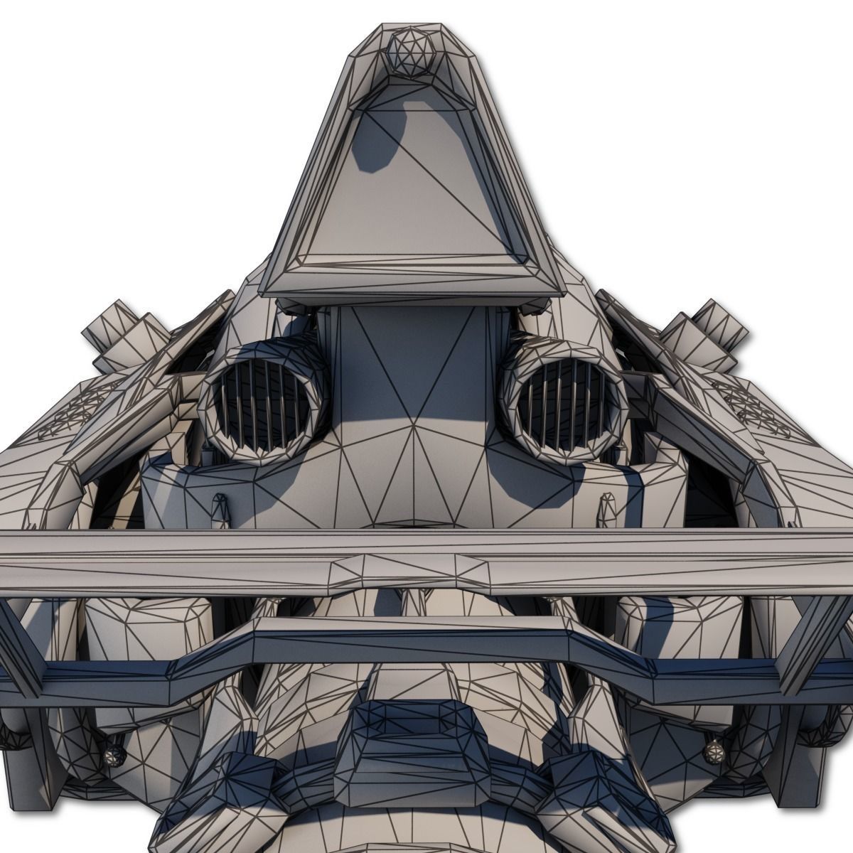 Heavy Spy Plane Low-poly 3D model_46