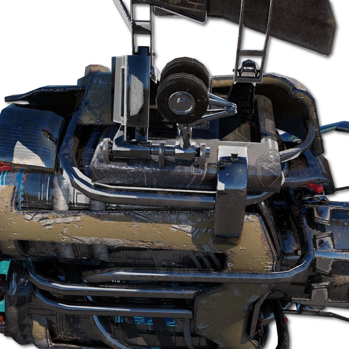 Heavy Spy Plane Low-poly 3D model_25