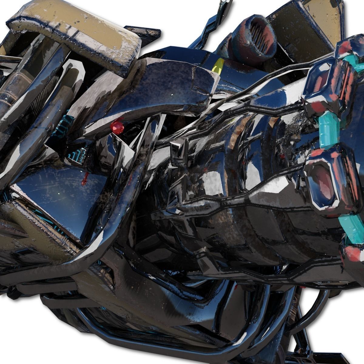 Heavy Spy Plane Low-poly 3D model_26