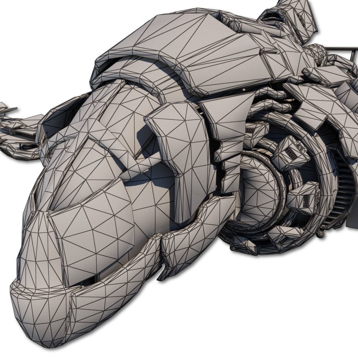 Heavy Spy Plane Low-poly 3D model_35