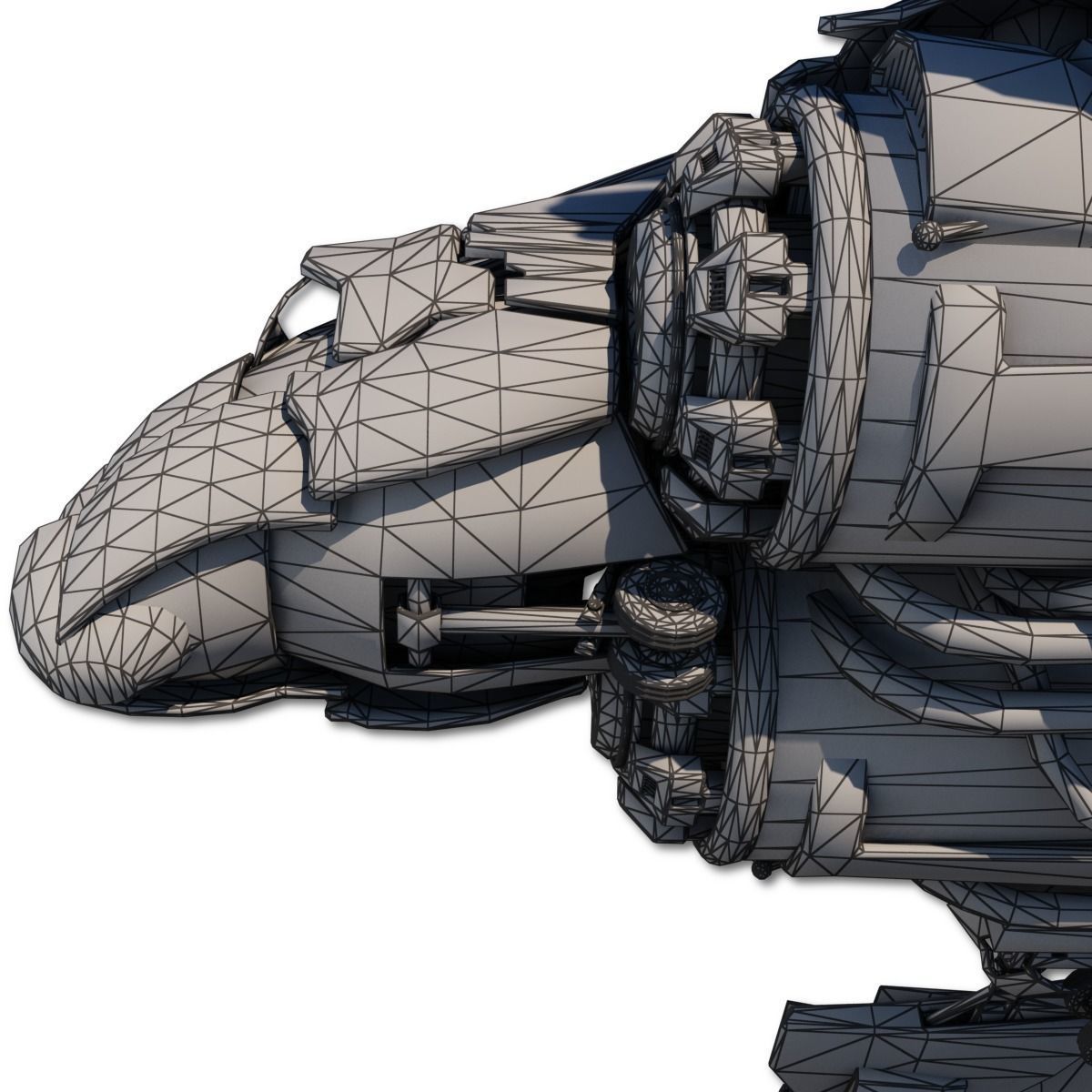 Heavy Spy Plane Low-poly 3D model_45