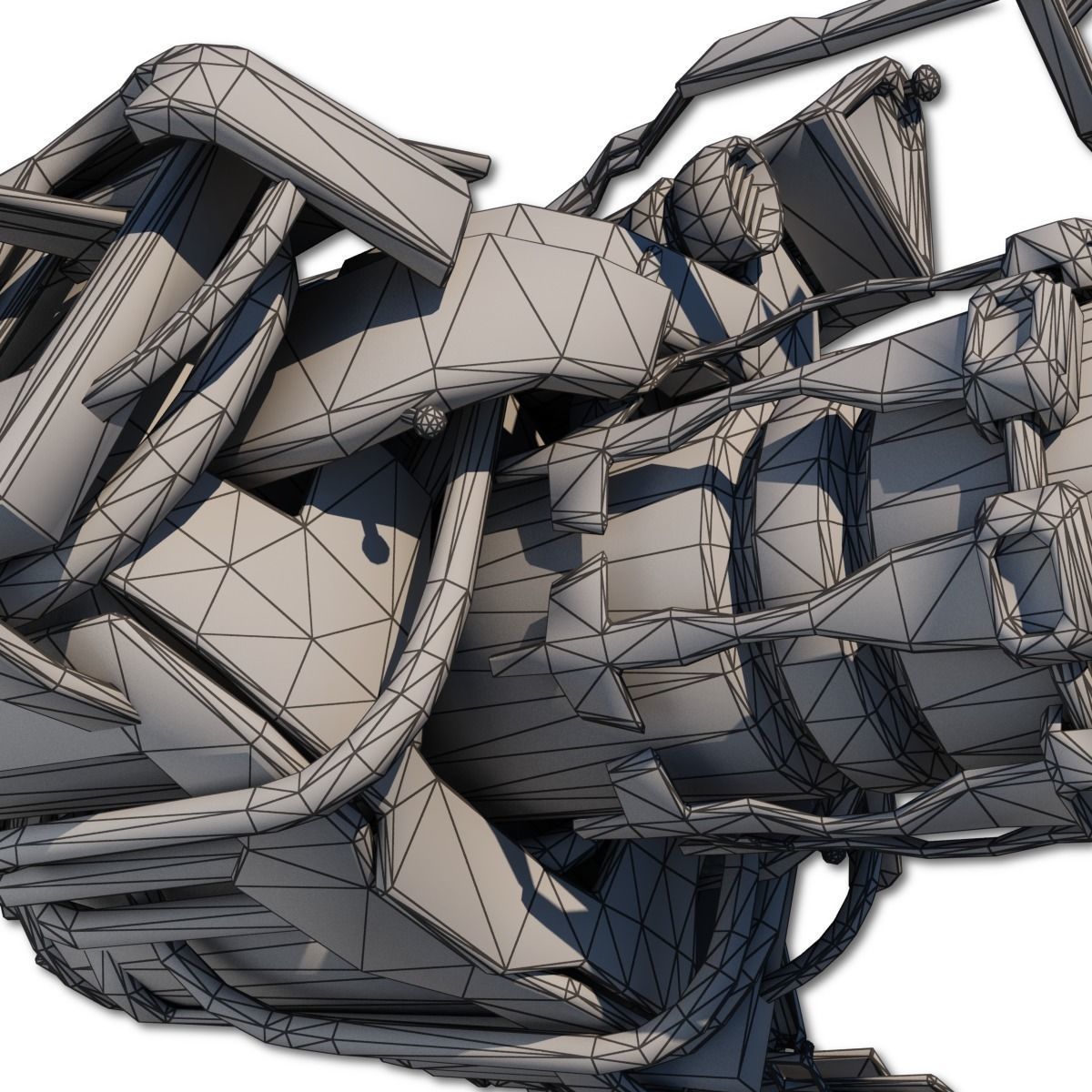 Heavy Spy Plane Low-poly 3D model_52