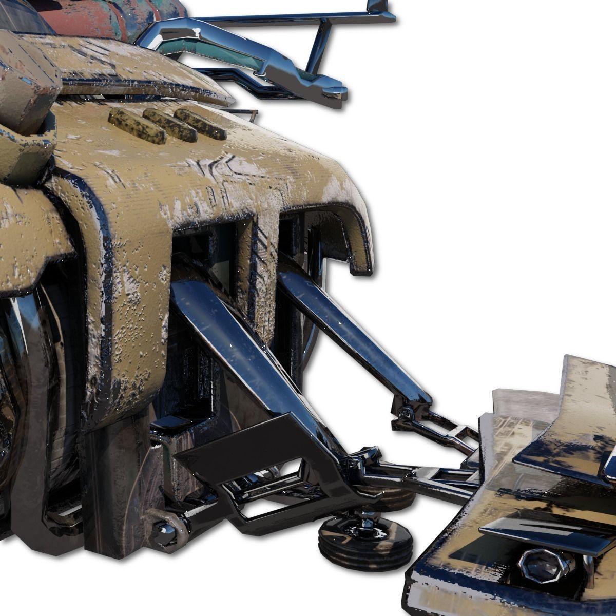 Heavy Spy Plane Low-poly 3D model_9