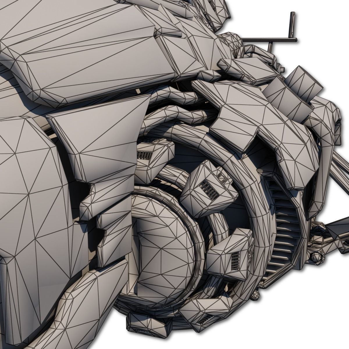 Heavy Spy Plane Low-poly 3D model_48