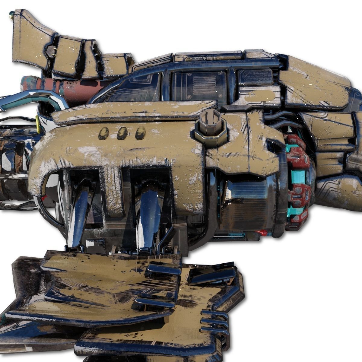 Heavy Spy Plane Low-poly 3D model_7