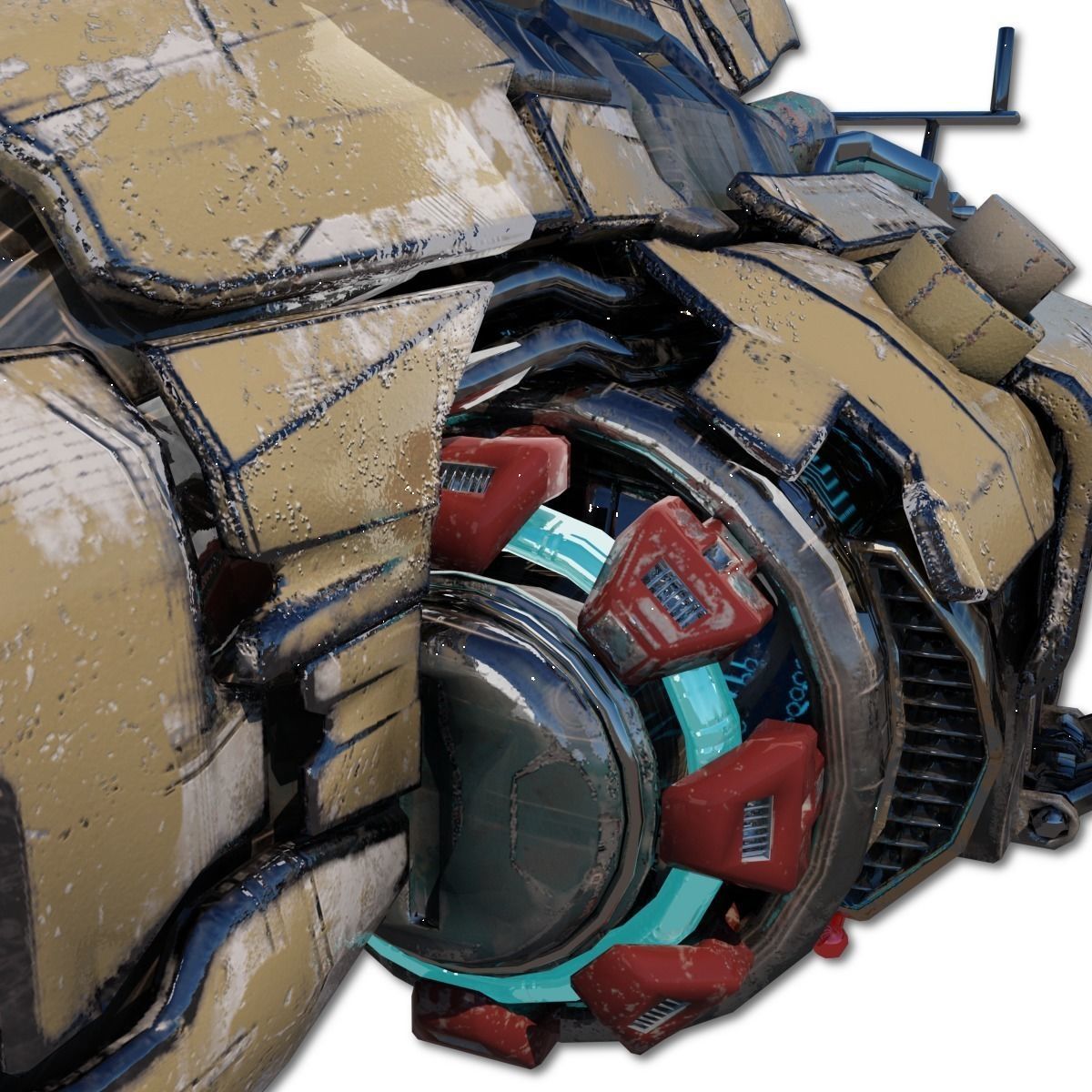 Heavy Spy Plane Low-poly 3D model_22