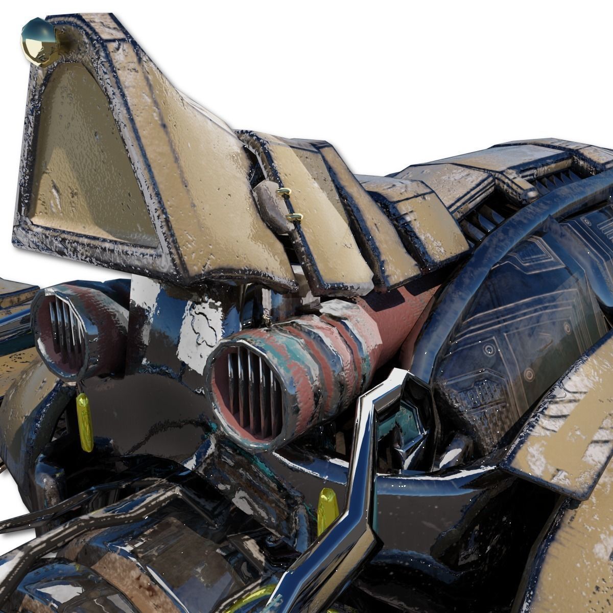 Heavy Spy Plane Low-poly 3D model_23