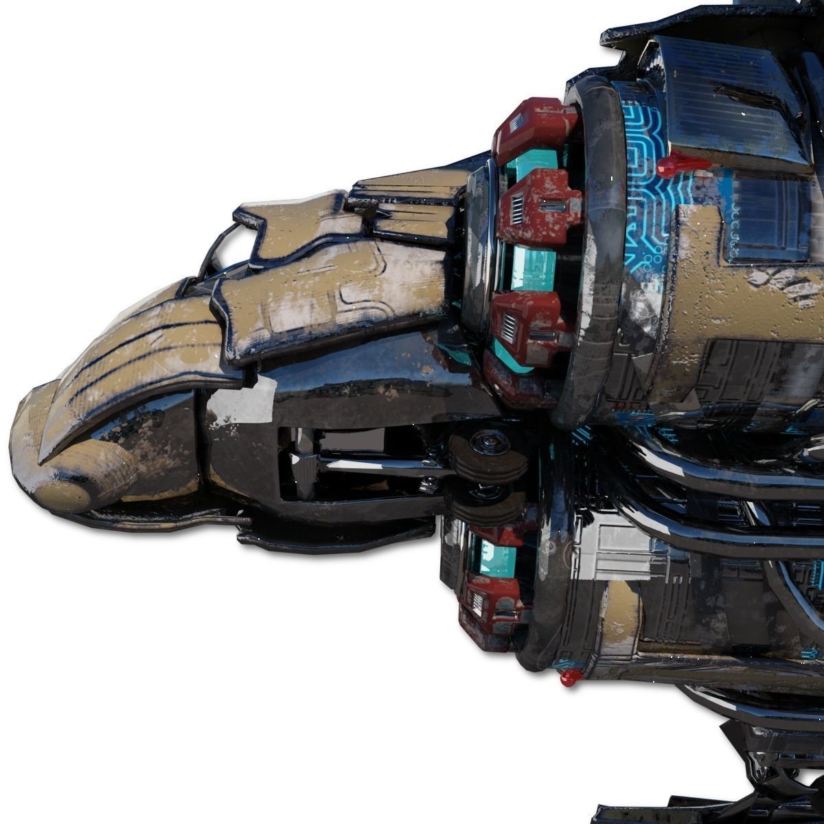 Heavy Spy Plane Low-poly 3D model_19