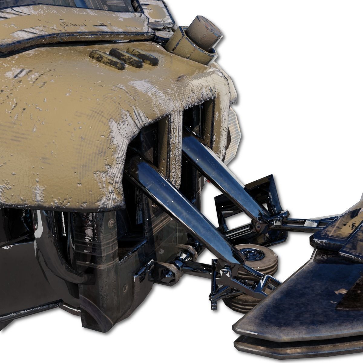 Heavy Spy Plane Low-poly 3D model_14