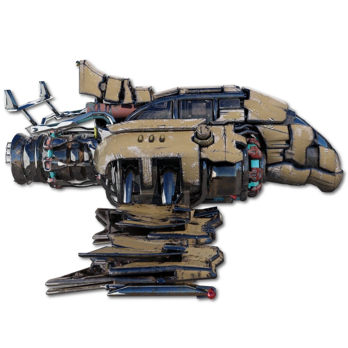 Heavy Spy Plane Low-poly 3D model_2