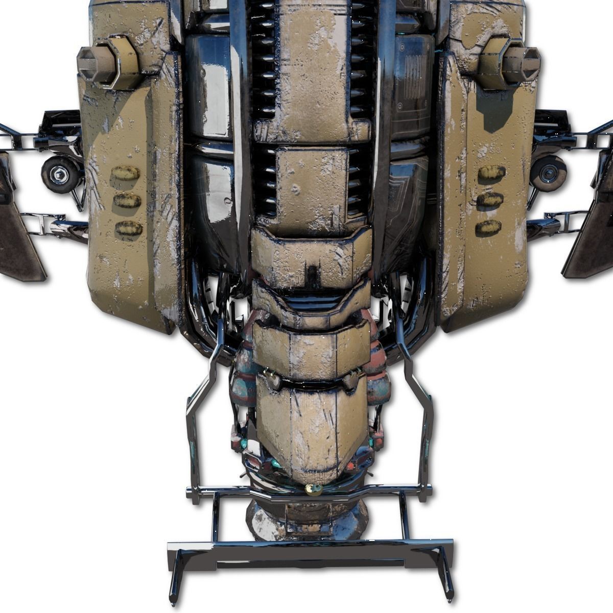 Heavy Spy Plane Low-poly 3D model_16