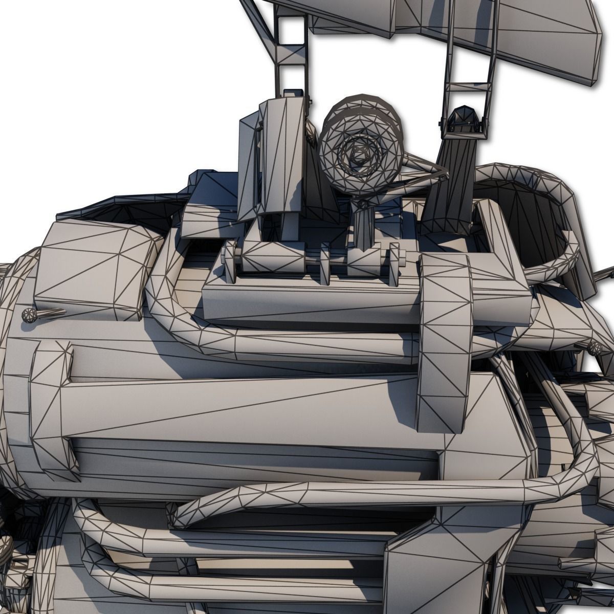 Heavy Spy Plane Low-poly 3D model_51