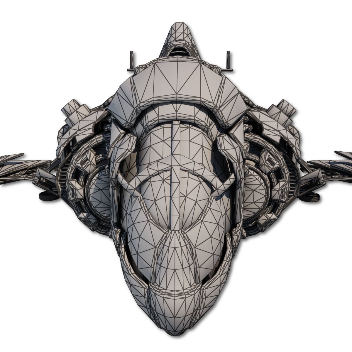 Heavy Spy Plane Low-poly 3D model_39