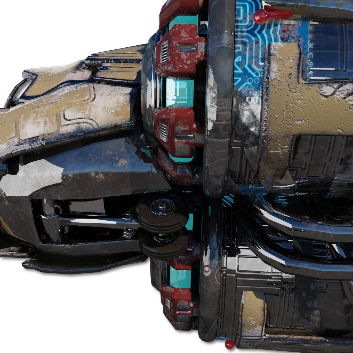 Heavy Spy Plane Low-poly 3D model_27