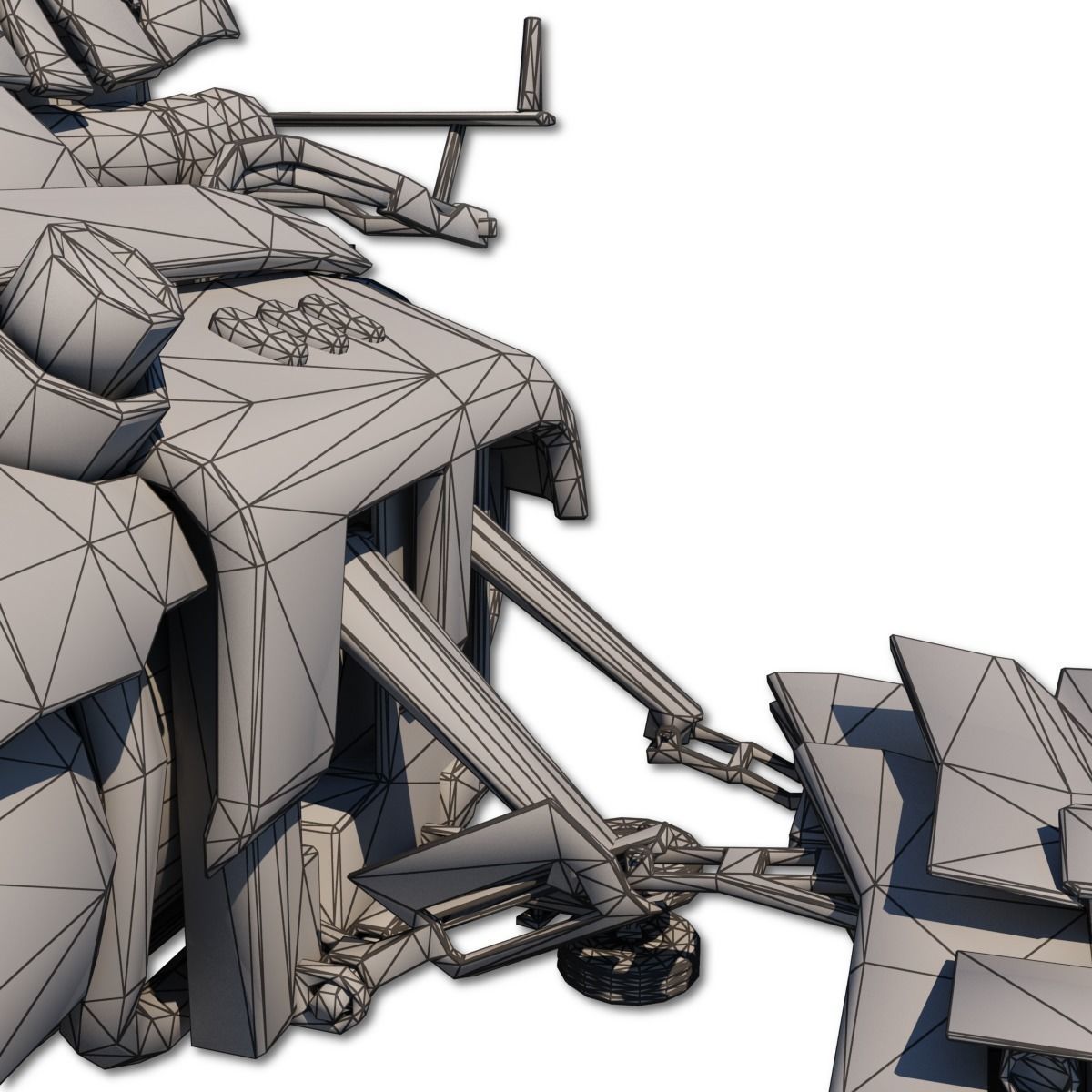 Heavy Spy Plane Low-poly 3D model_38