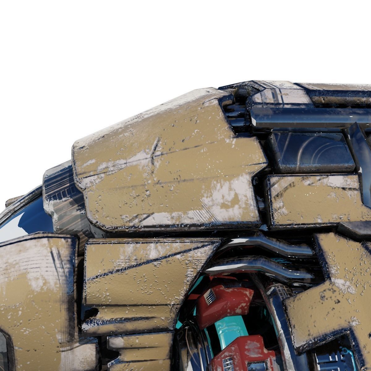 Heavy Spy Plane Low-poly 3D model_30