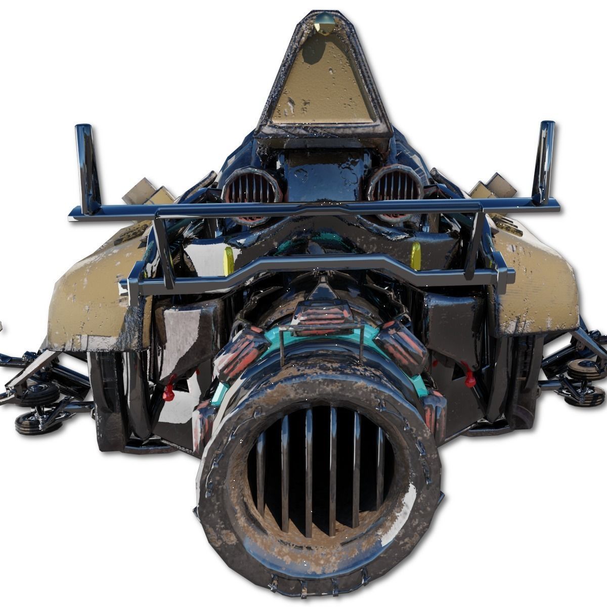 Heavy Spy Plane Low-poly 3D model_11