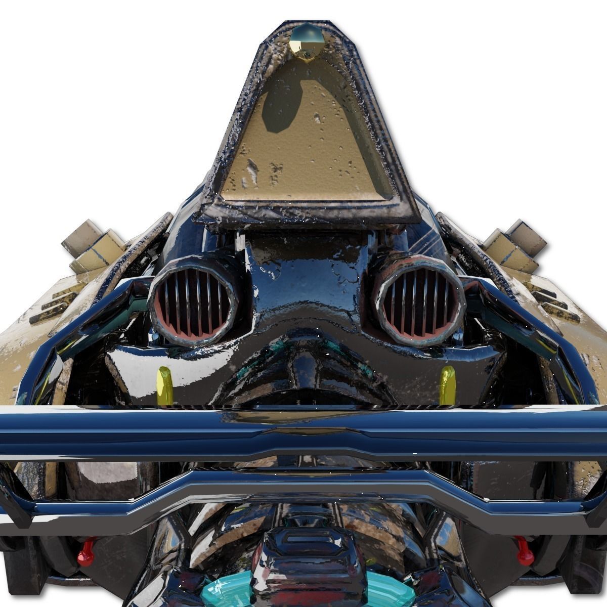 Heavy Spy Plane Low-poly 3D model_20