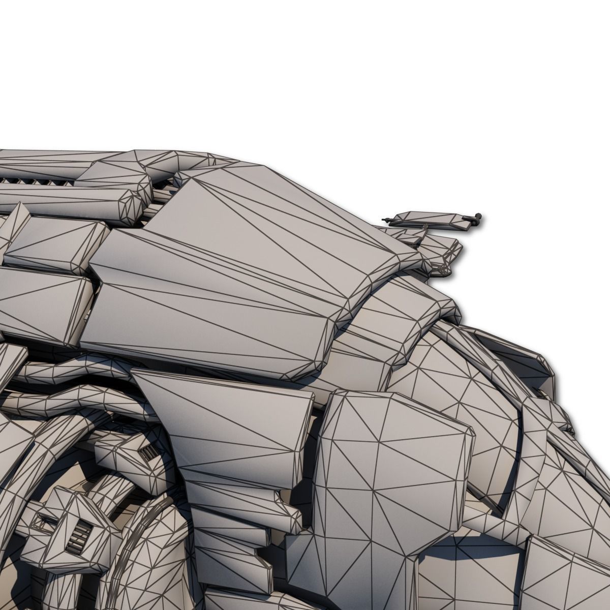 Heavy Spy Plane Low-poly 3D model_54