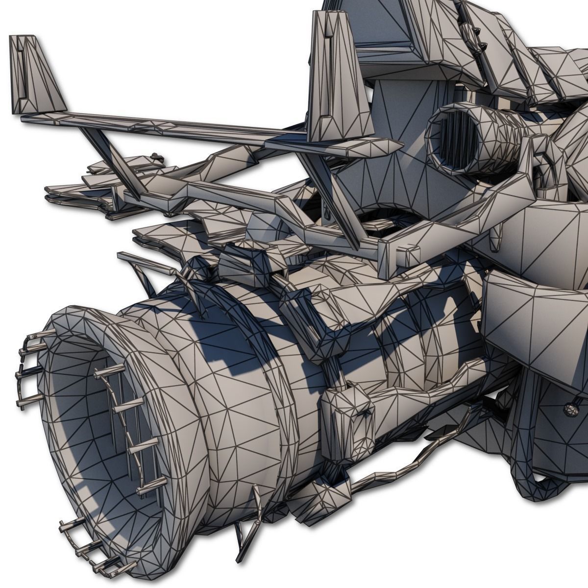 Heavy Spy Plane Low-poly 3D model_47