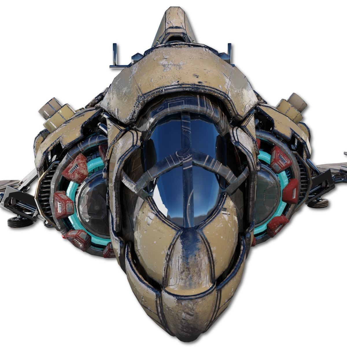 Heavy Spy Plane Low-poly 3D model_10