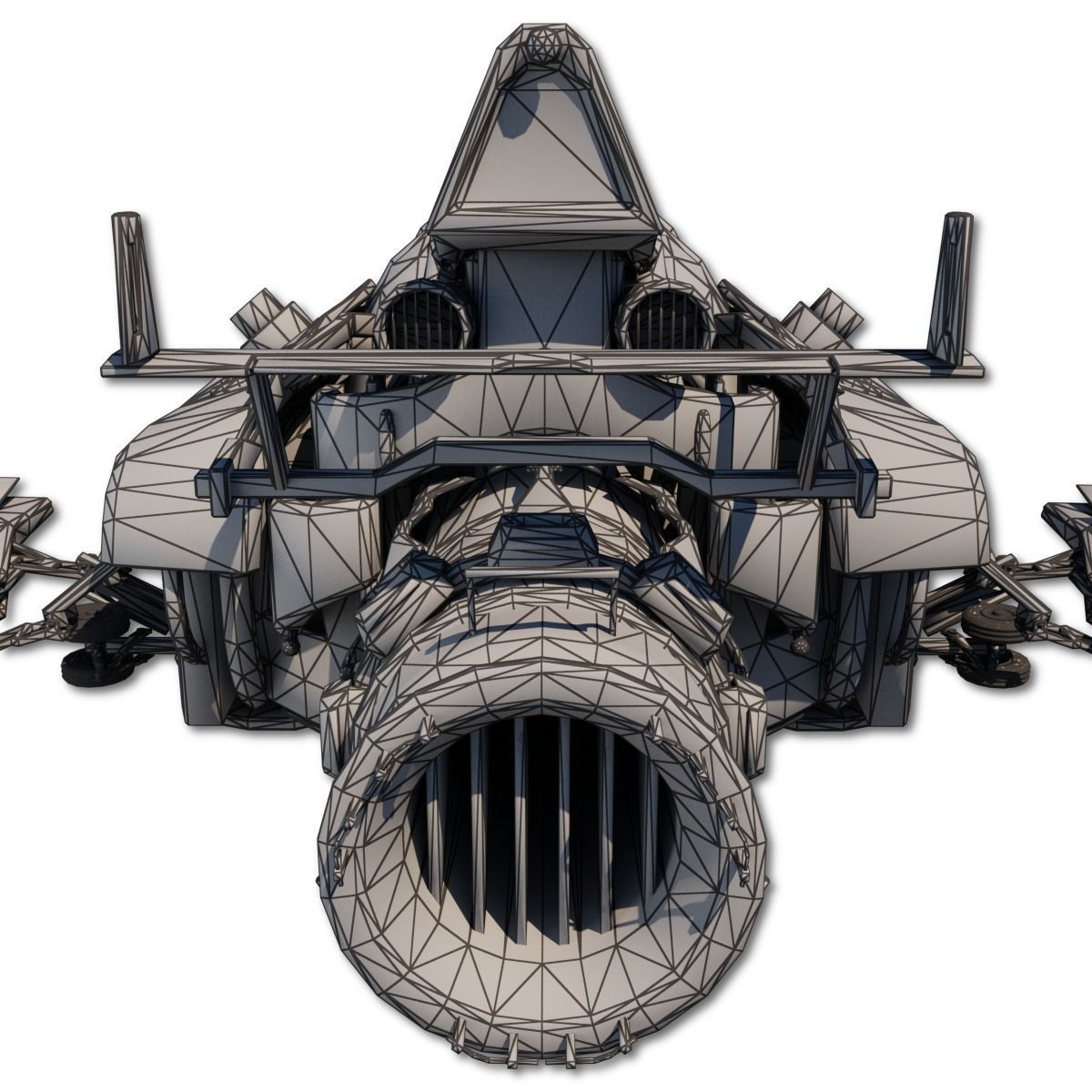 Heavy Spy Plane Low-poly 3D model_40