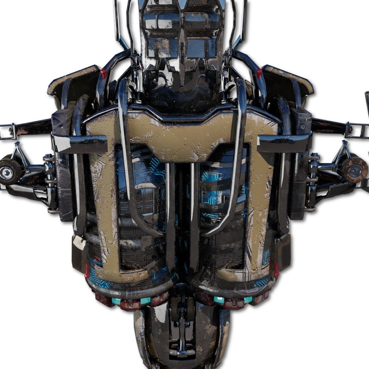 Heavy Spy Plane Low-poly 3D model_18