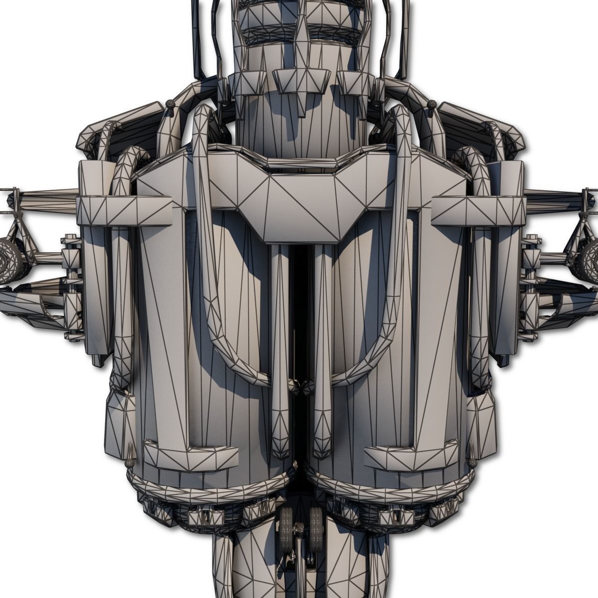 Heavy Spy Plane Low-poly 3D model_44