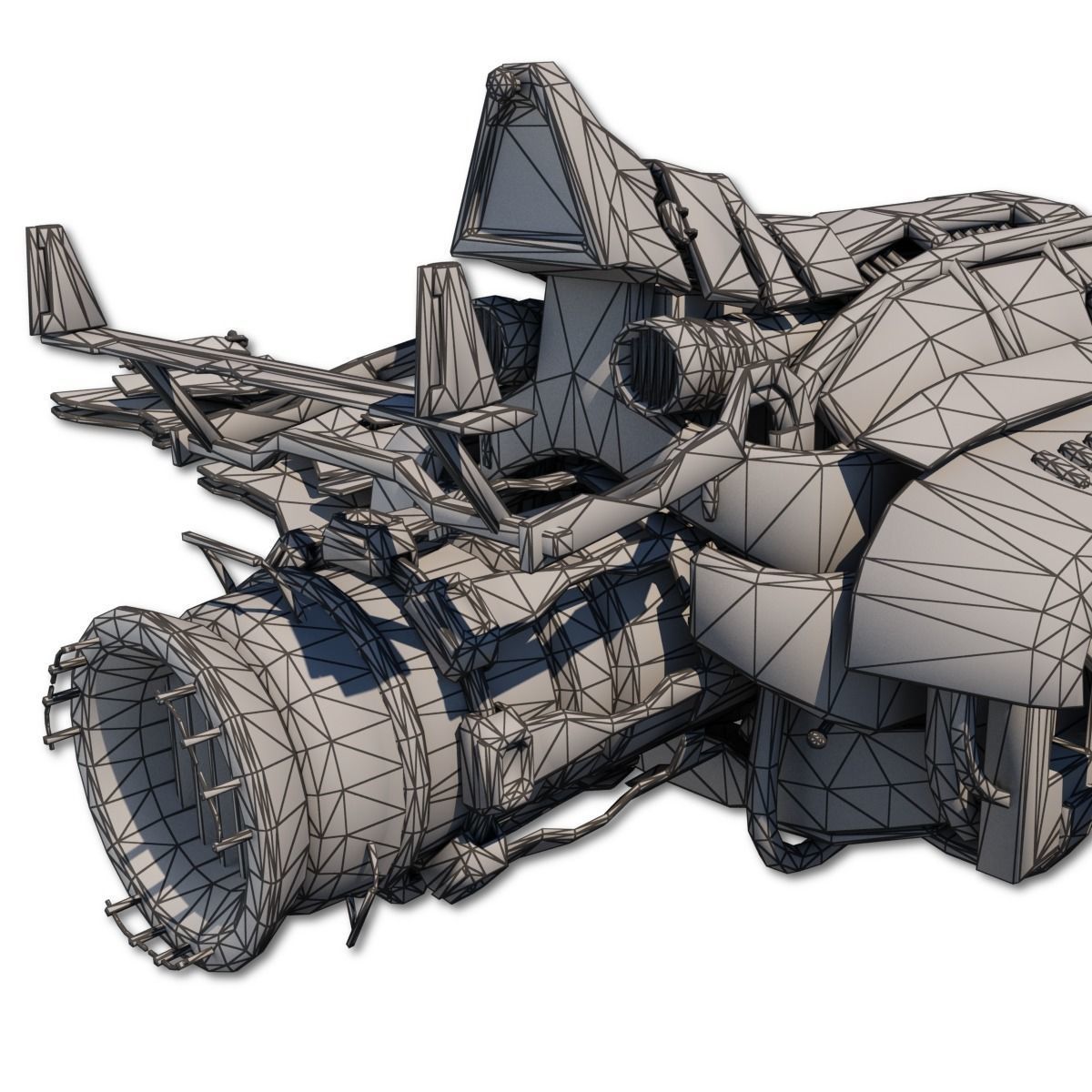 Heavy Spy Plane Low-poly 3D model_34