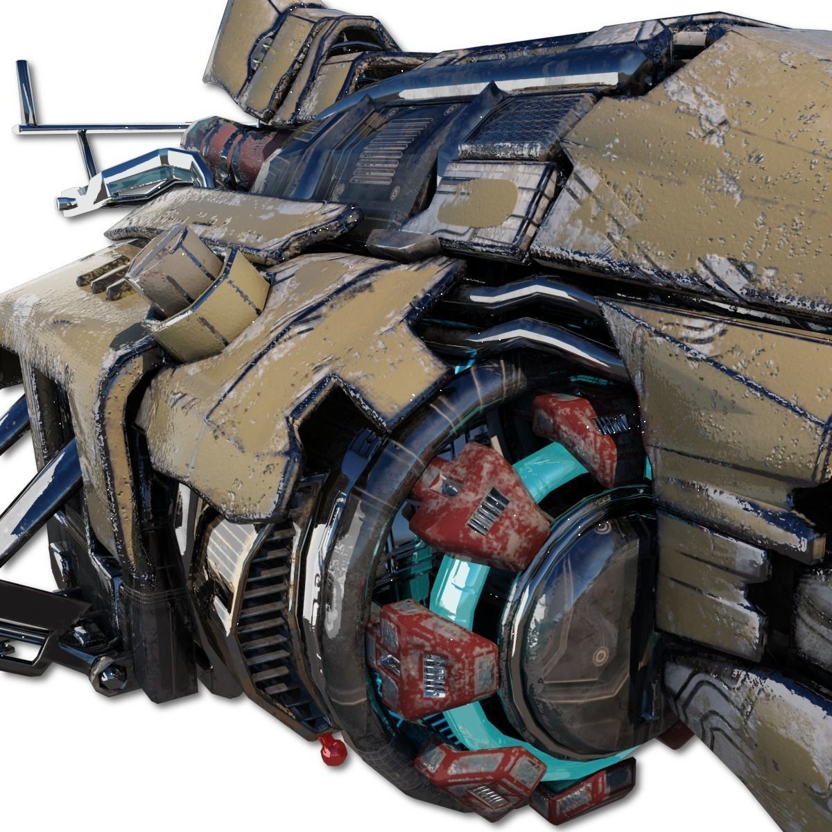 Heavy Spy Plane Low-poly 3D model_8