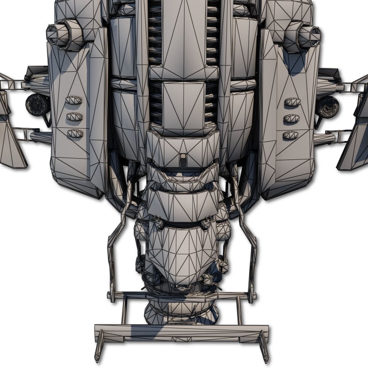 Heavy Spy Plane Low-poly 3D model_43