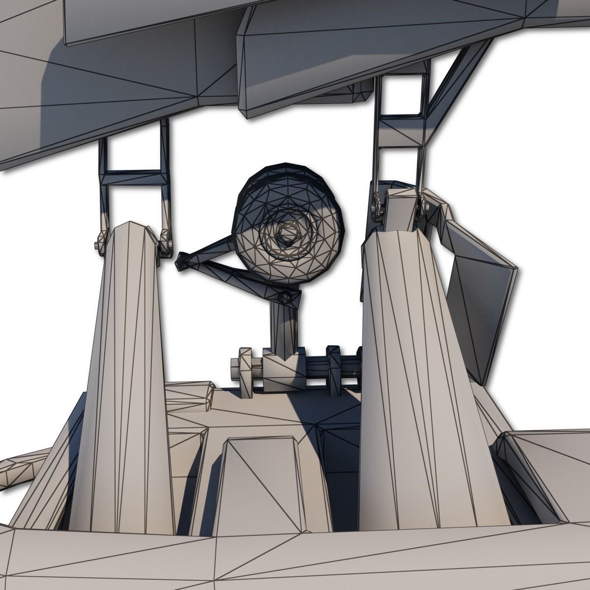 Heavy Spy Plane Low-poly 3D model_55