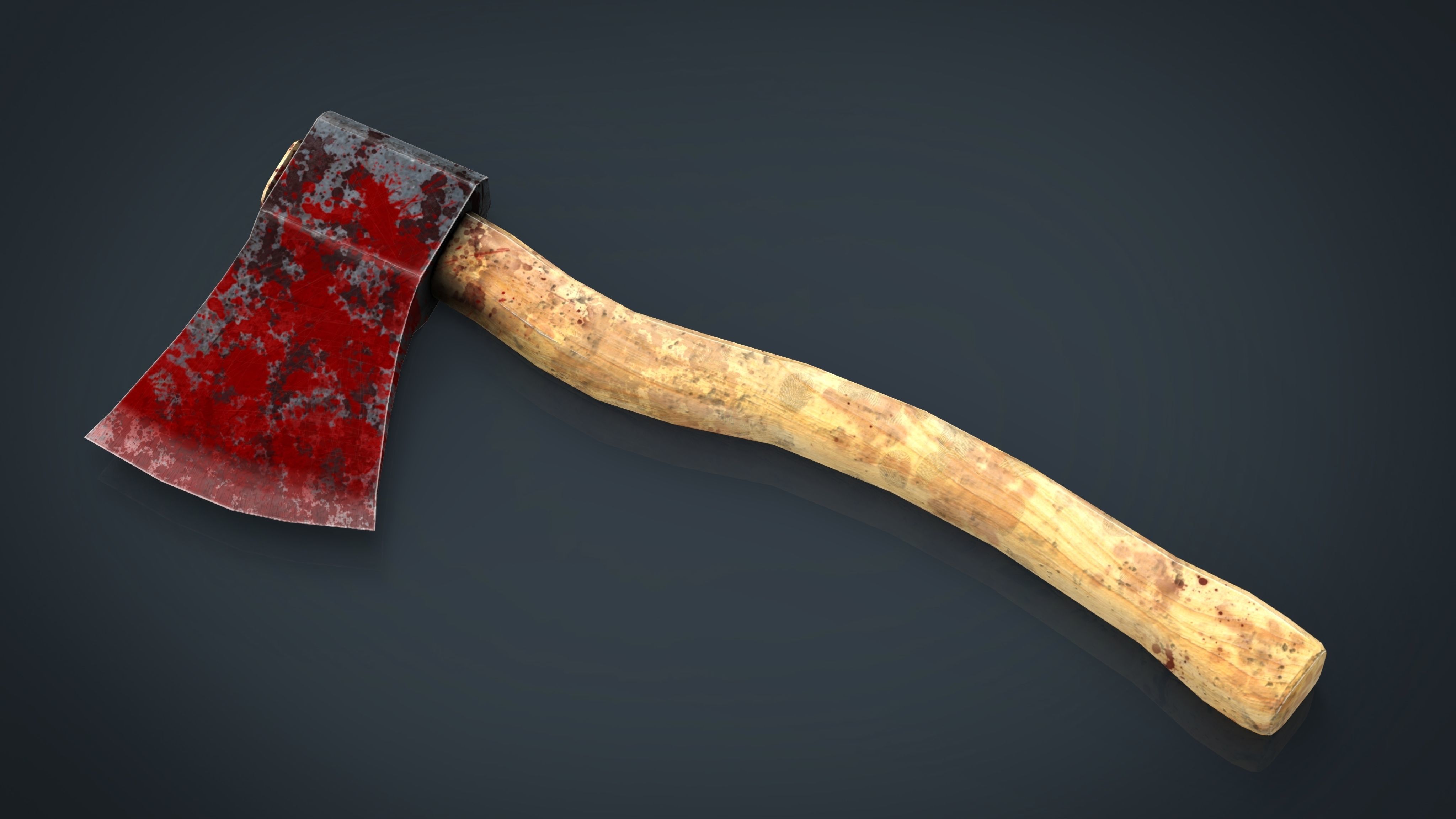 Realistic Axe Low-poly 3D model_2
