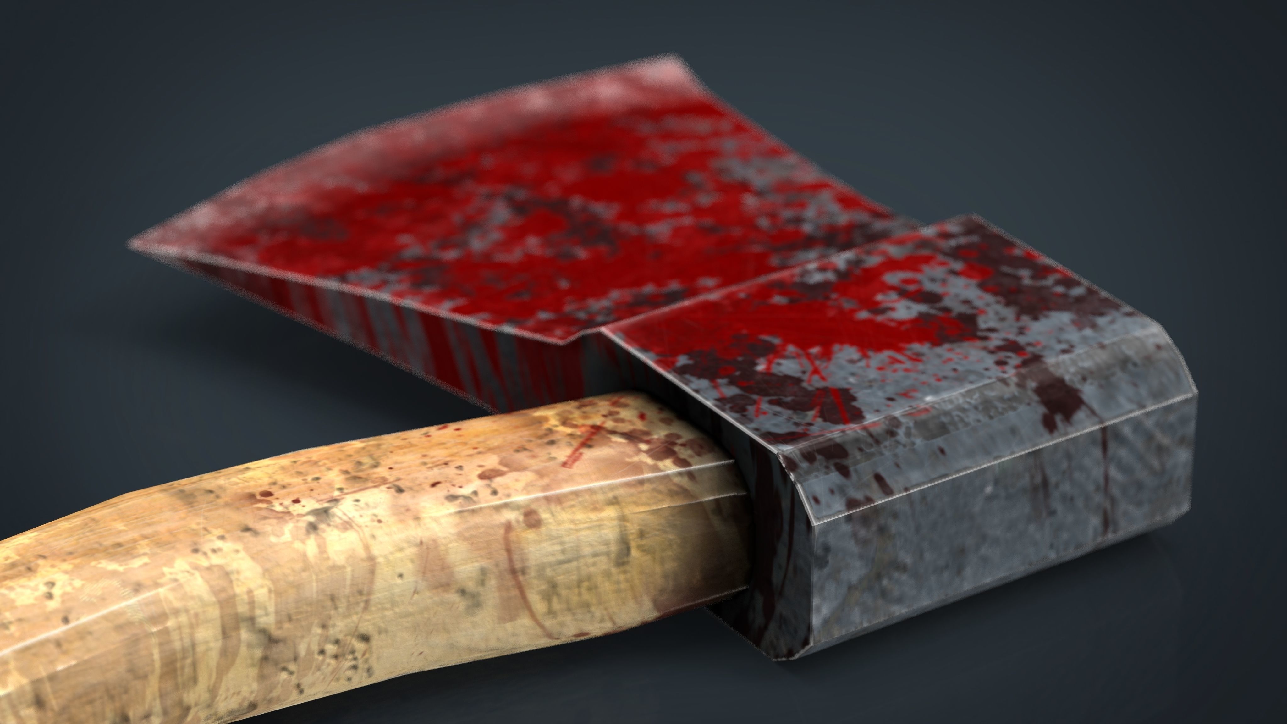 Realistic Axe Low-poly 3D model_6