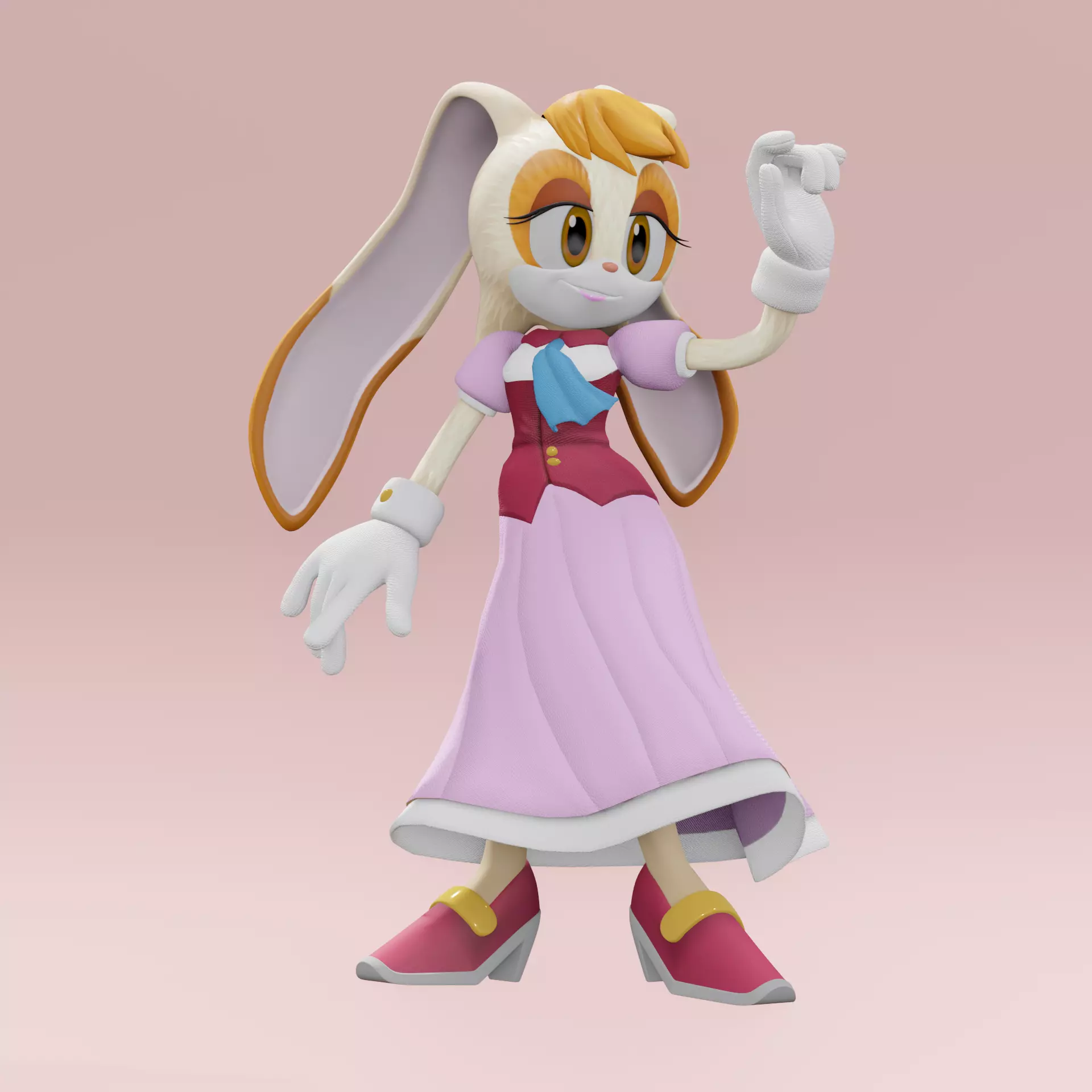 Vanilla the Bunny Model Low-poly 3D model