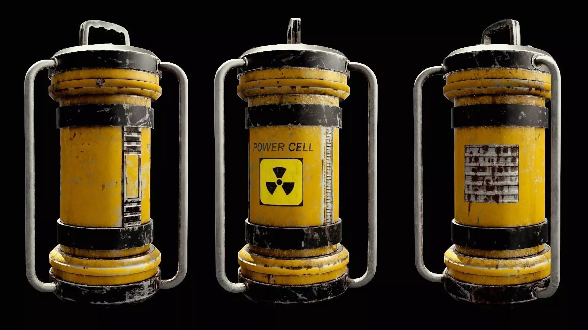 Sci-Fi power cell Low-poly 3D model_0