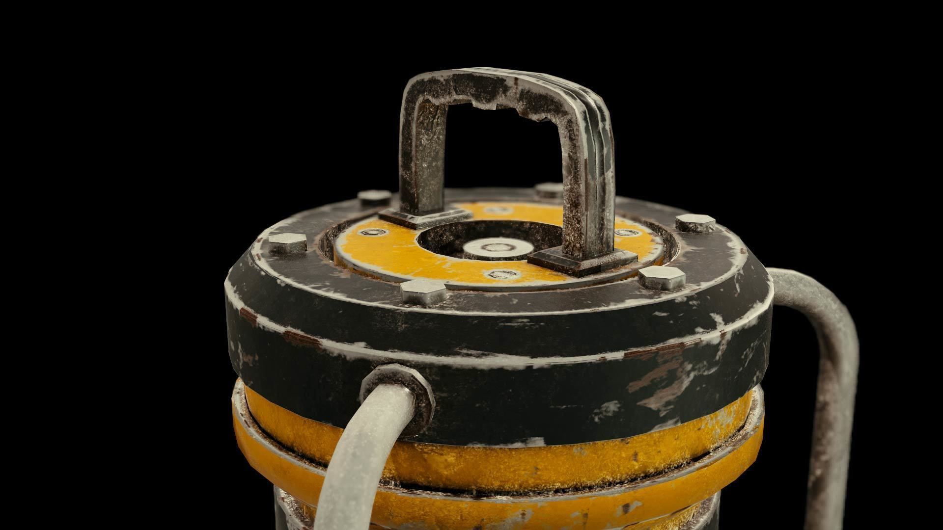 Sci-Fi power cell Low-poly 3D model_3