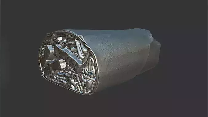 Korean BBQ Burrito 3D model 2