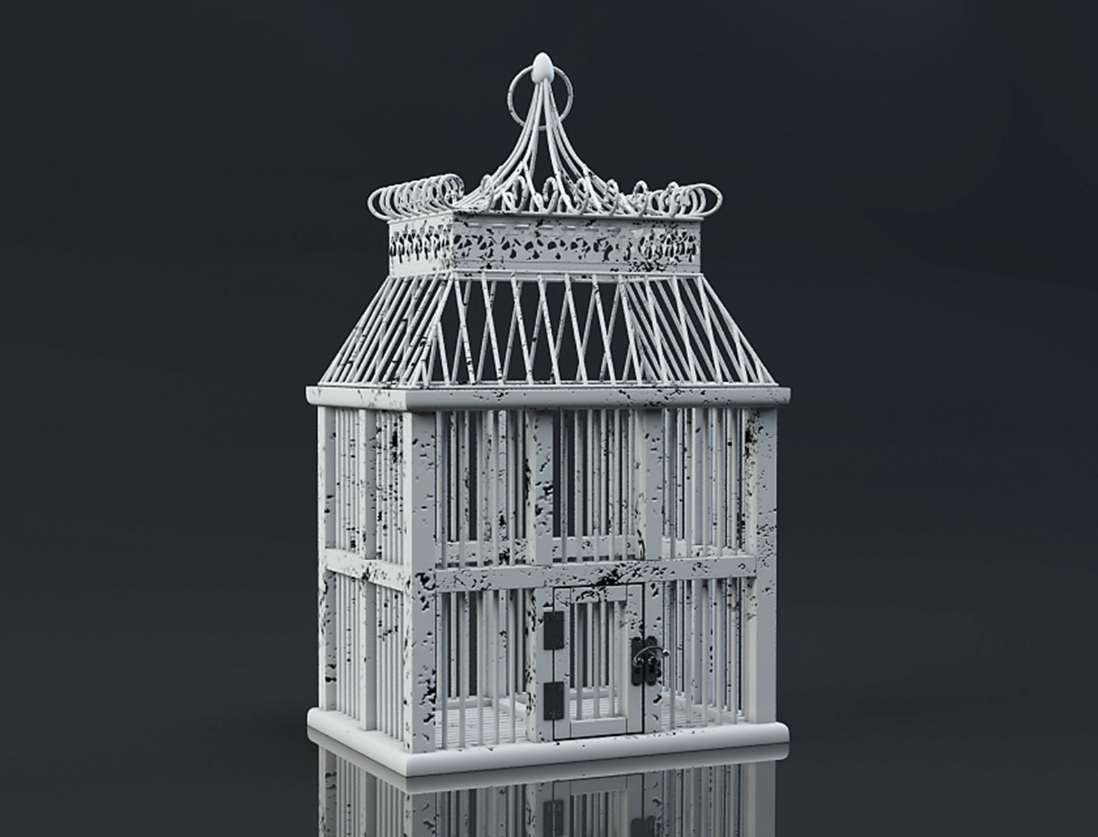 Zinan Decorative Cage by ZARA HOME 3D model_4