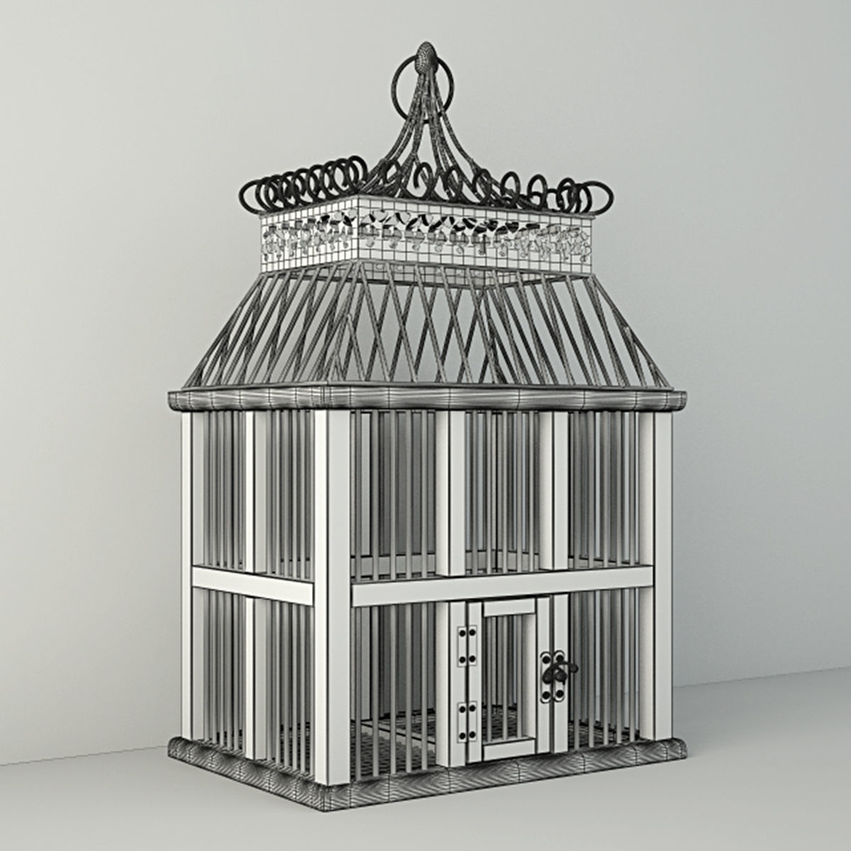Zinan Decorative Cage by ZARA HOME 3D model_1