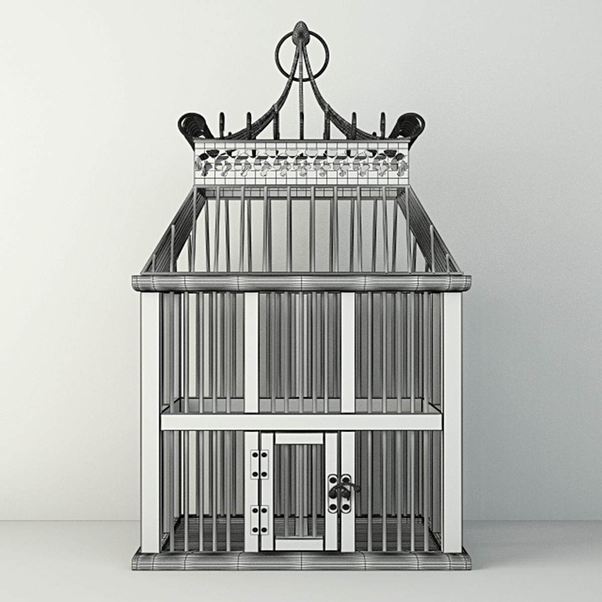 Zinan Decorative Cage by ZARA HOME 3D model_3