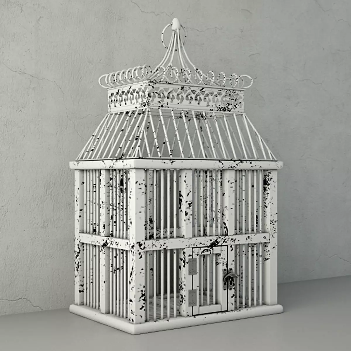 Zinan Decorative Cage by ZARA HOME 3D model_0