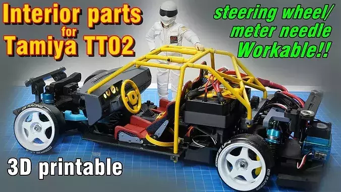 Workable interior parts for Tamiya TT02