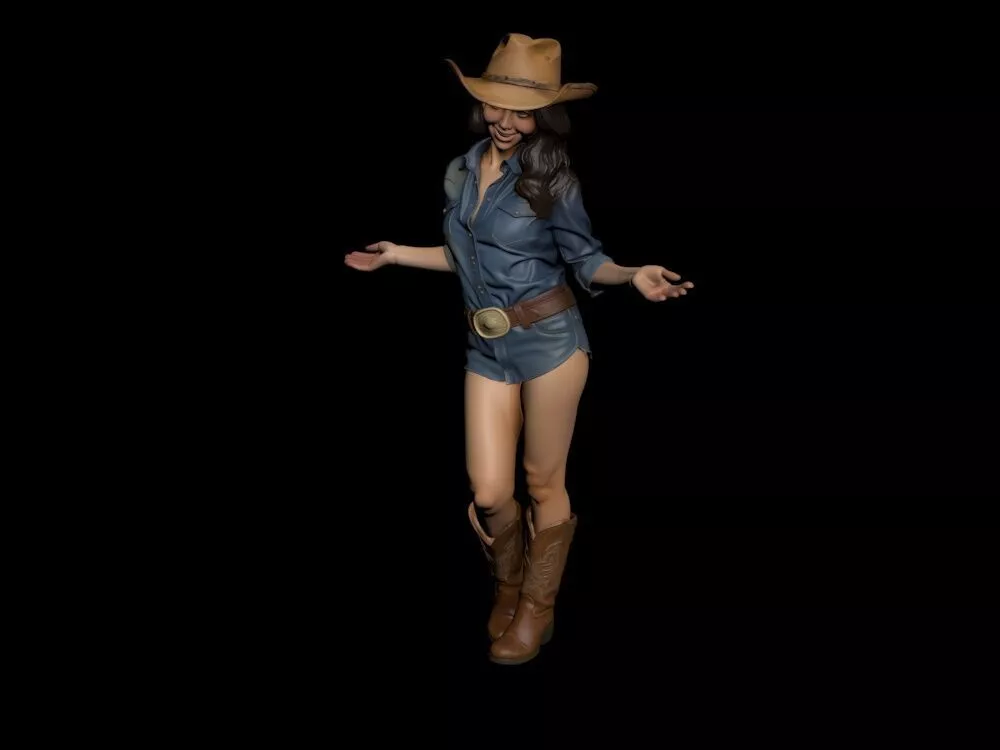 Western cowboy 3D model